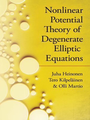 cover image of Nonlinear Potential Theory of Degenerate Elliptic Equations